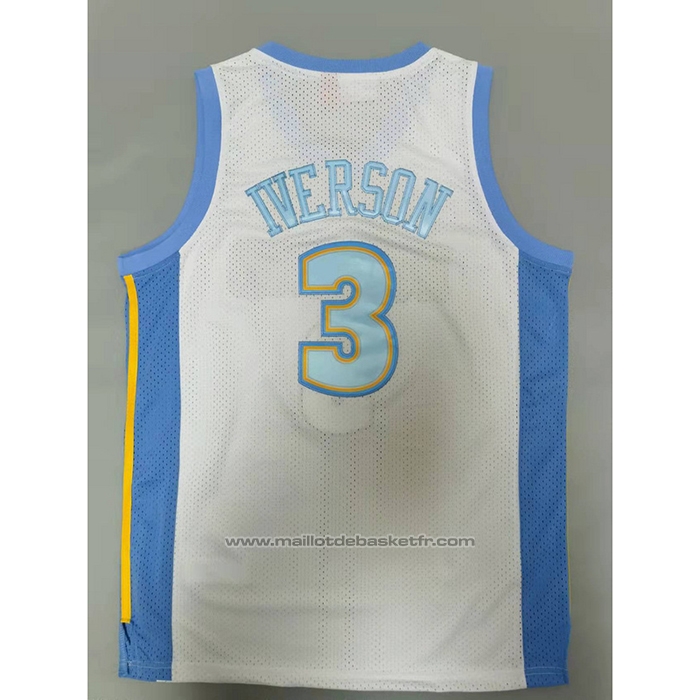 Maillot Denver Nuggets Allen Iverson #3 Mitchell & Ness 2006-07 Blanc
